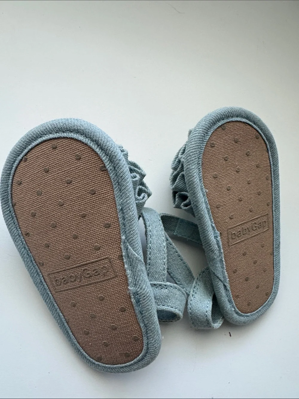 GAP Baby Blue Ruffle Strap Sandals